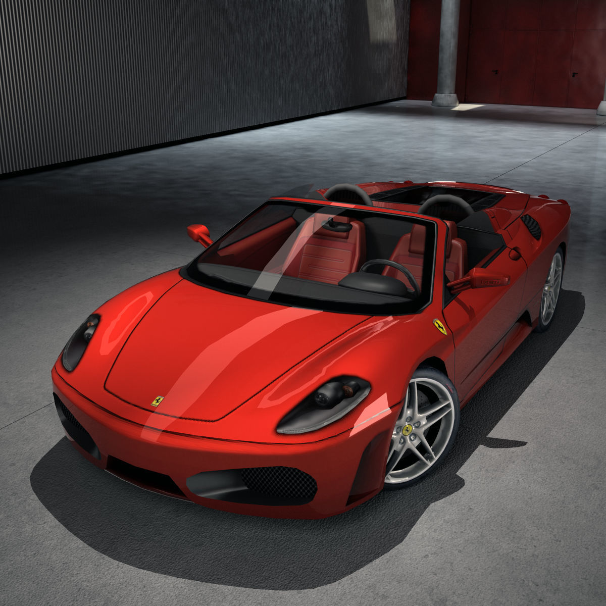Ferrari F430 Spyder Low-poly 3D model_3