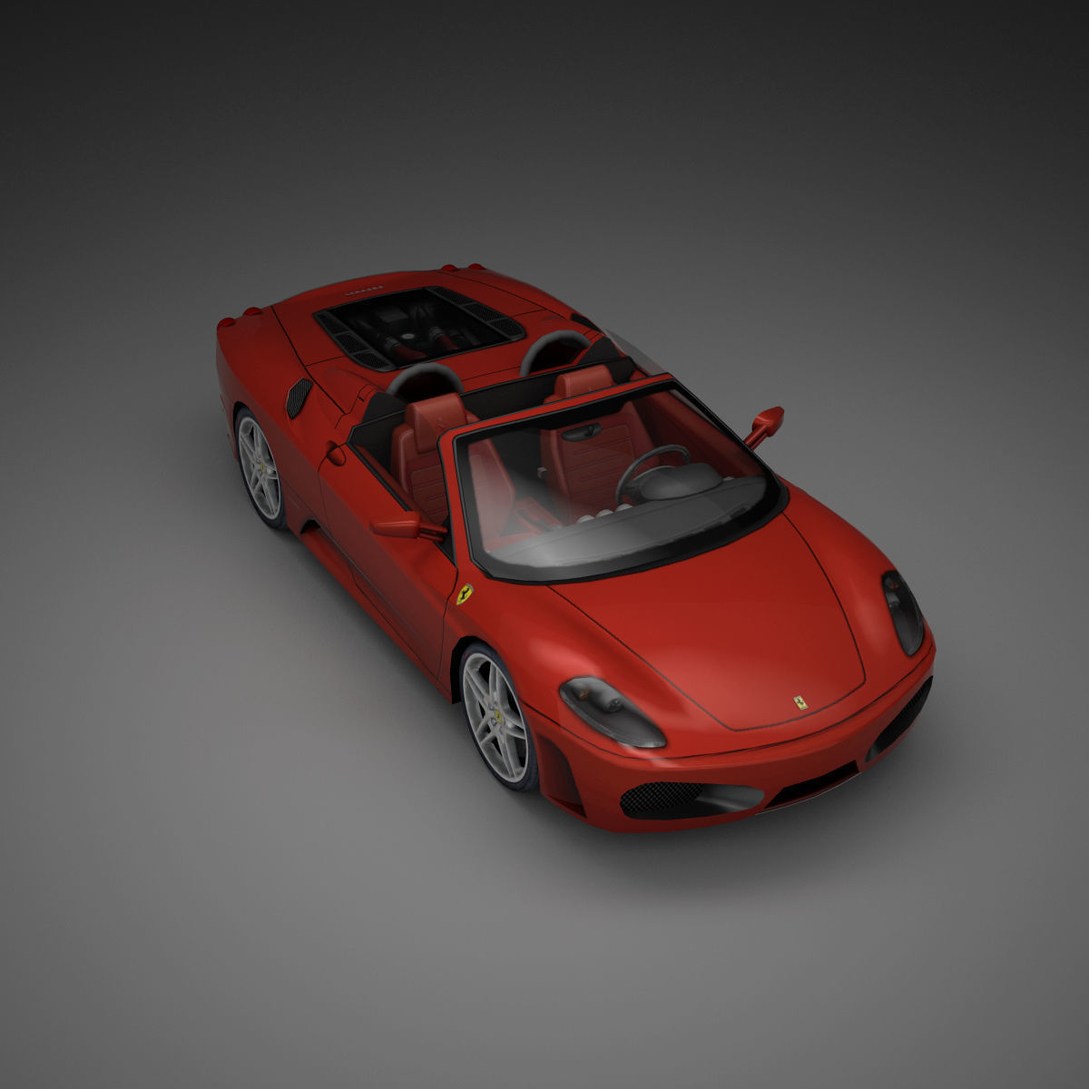 Ferrari F430 Spyder Low-poly 3D model_12