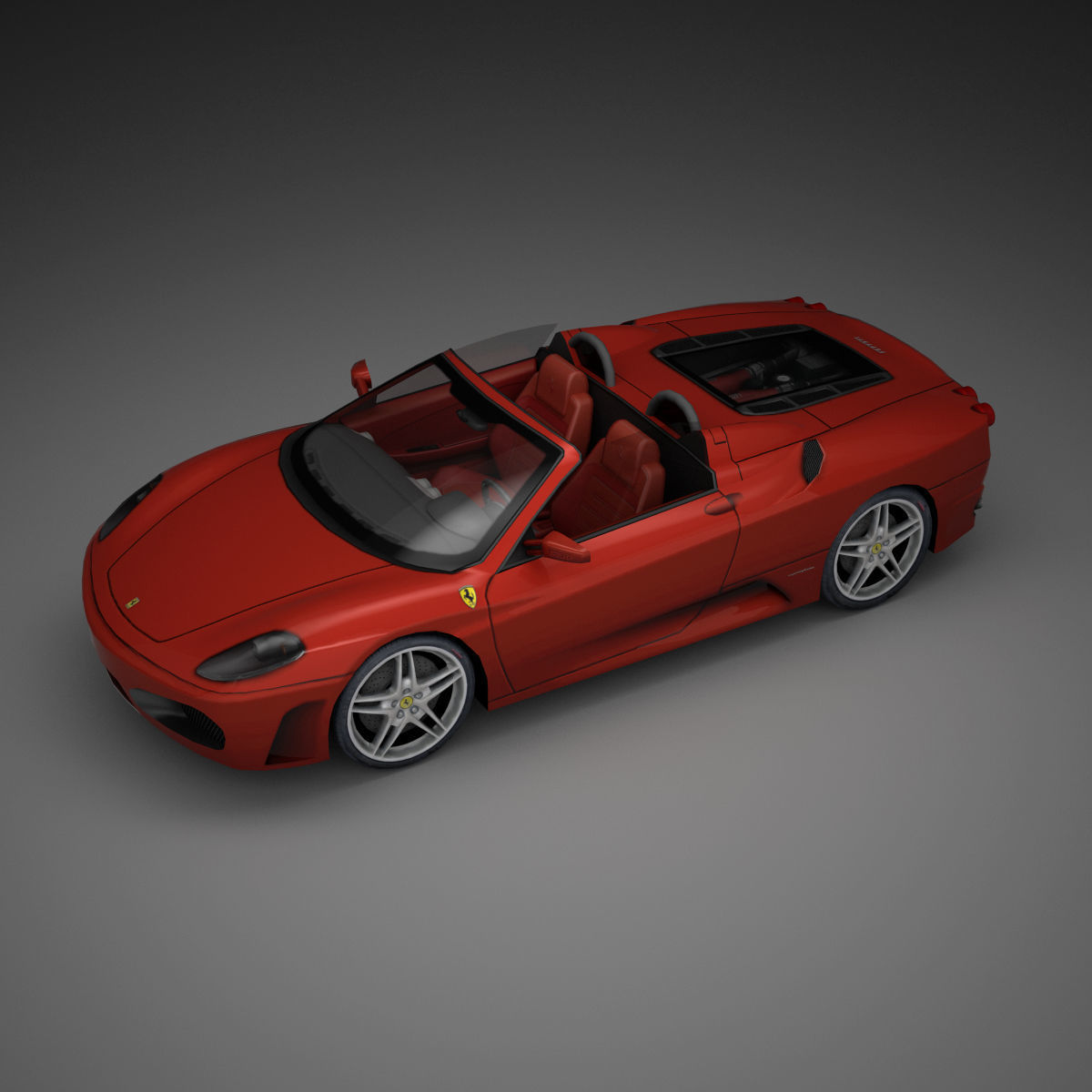 Ferrari F430 Spyder Low-poly 3D model_9