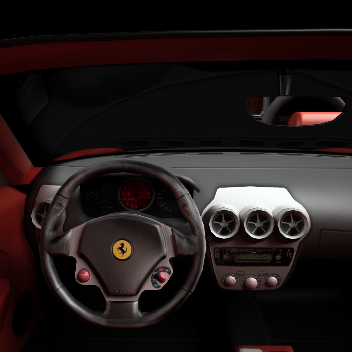 Ferrari F430 Spyder Low-poly 3D model_6