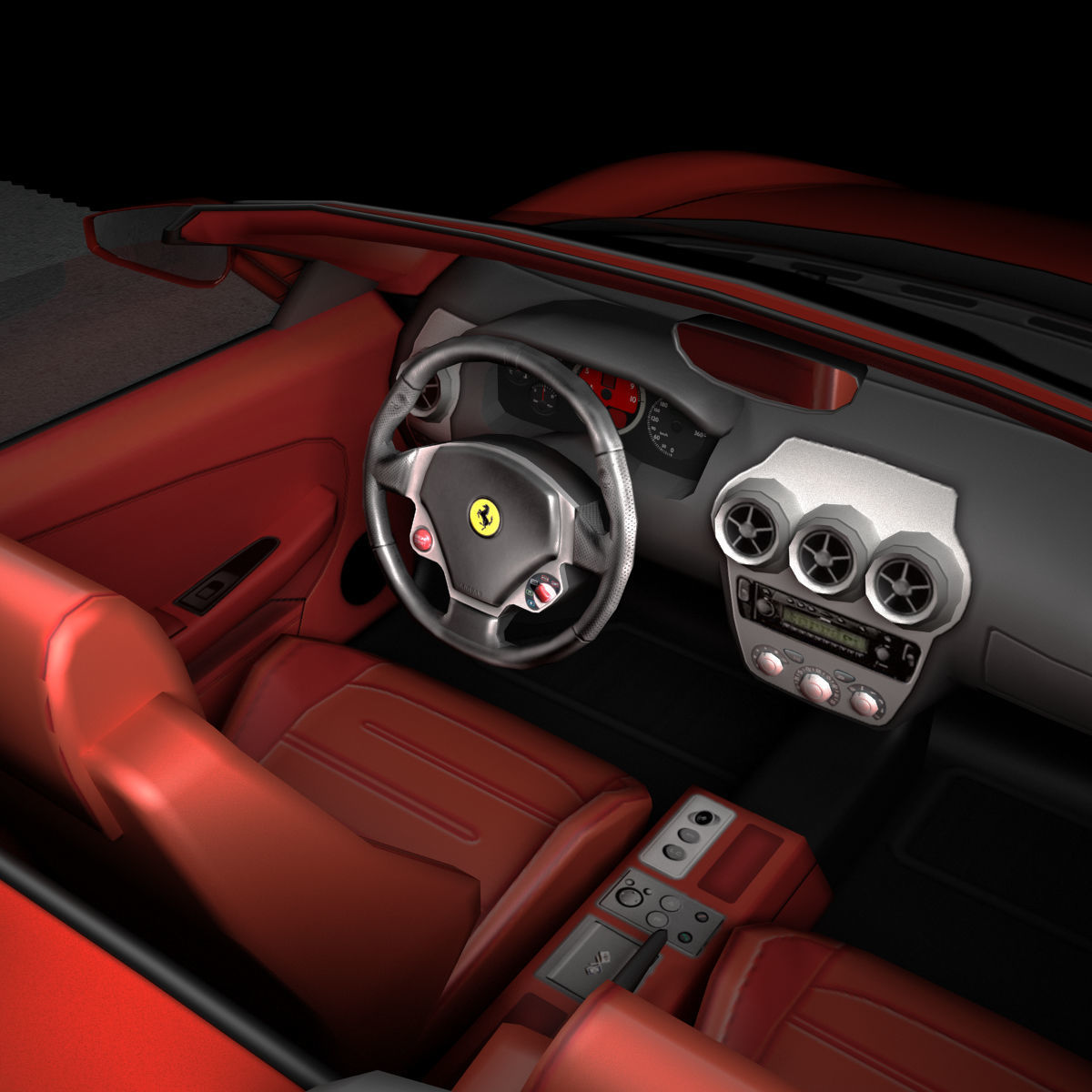 Ferrari F430 Spyder Low-poly 3D model_5