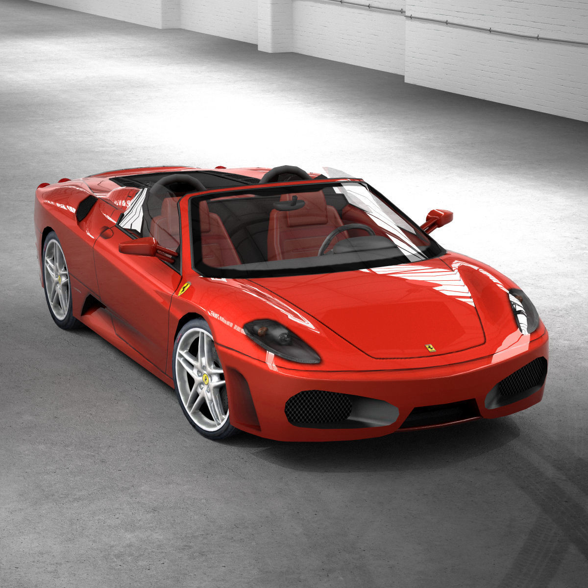 Ferrari F430 Spyder Low-poly 3D model_1