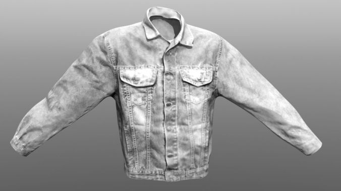 Jacket Jeans Closed low poly Low-poly 3D model