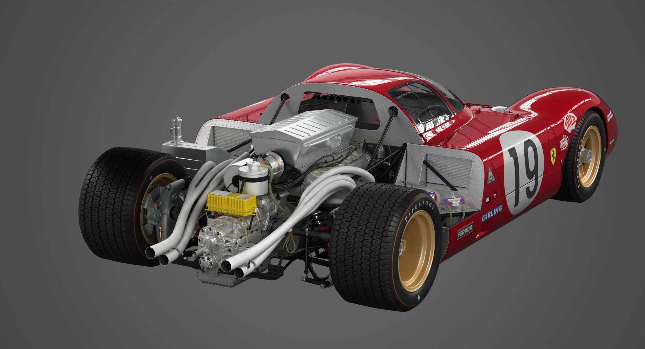Ferrari 312 P Berlinetta 0868 - Classic 3D model_11