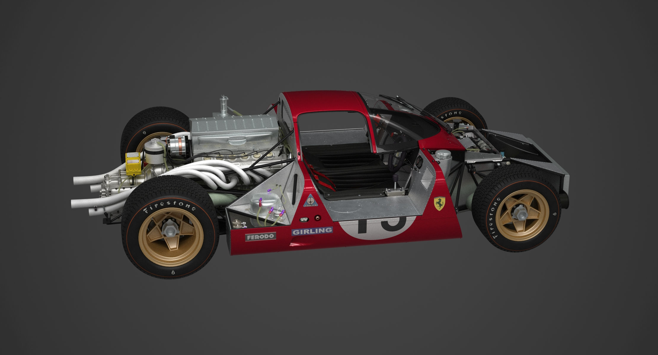 Ferrari 312 P Berlinetta 0868 - Classic 3D model_110
