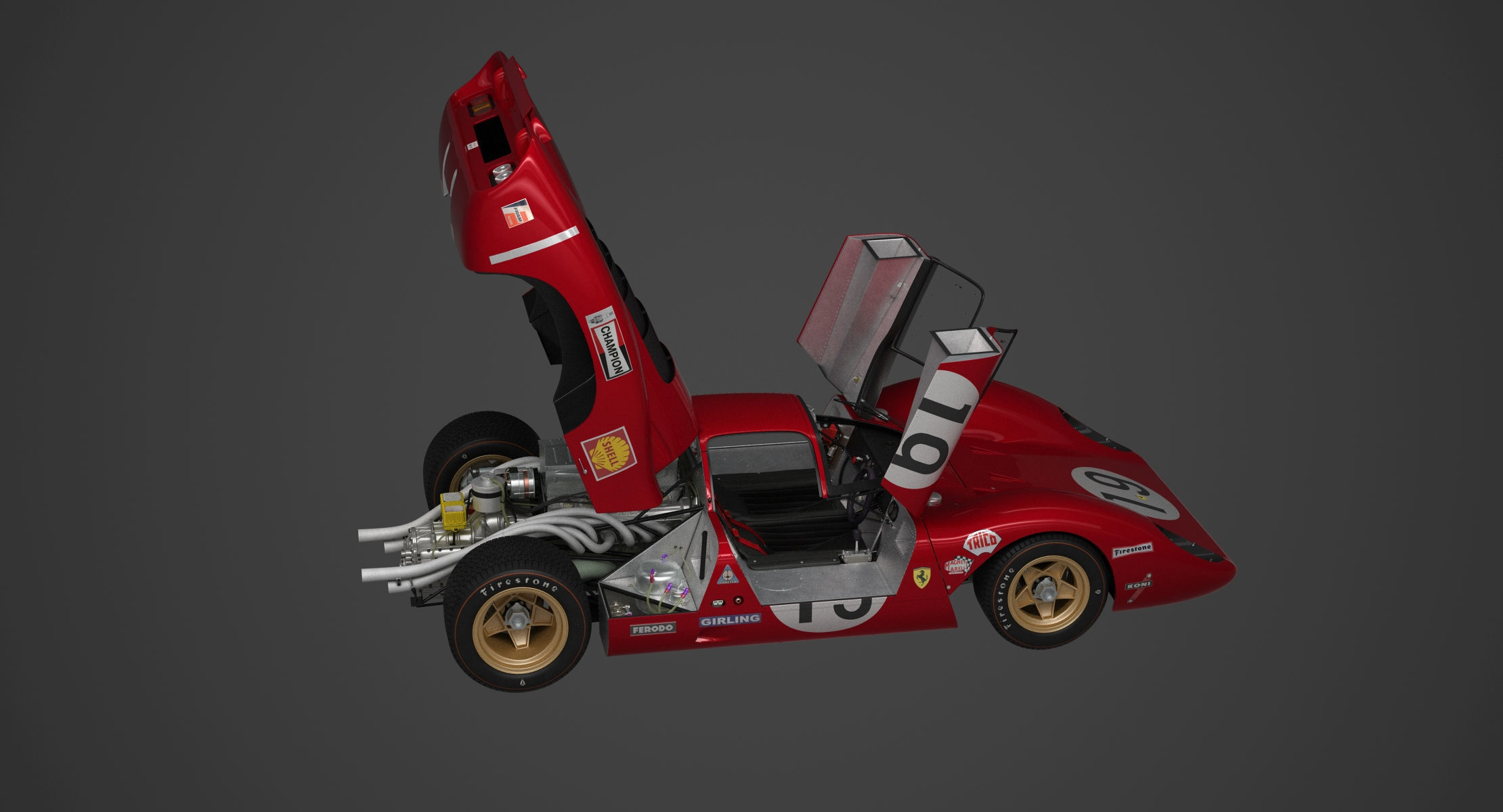Ferrari 312 P Berlinetta 0868 - Classic 3D model_106