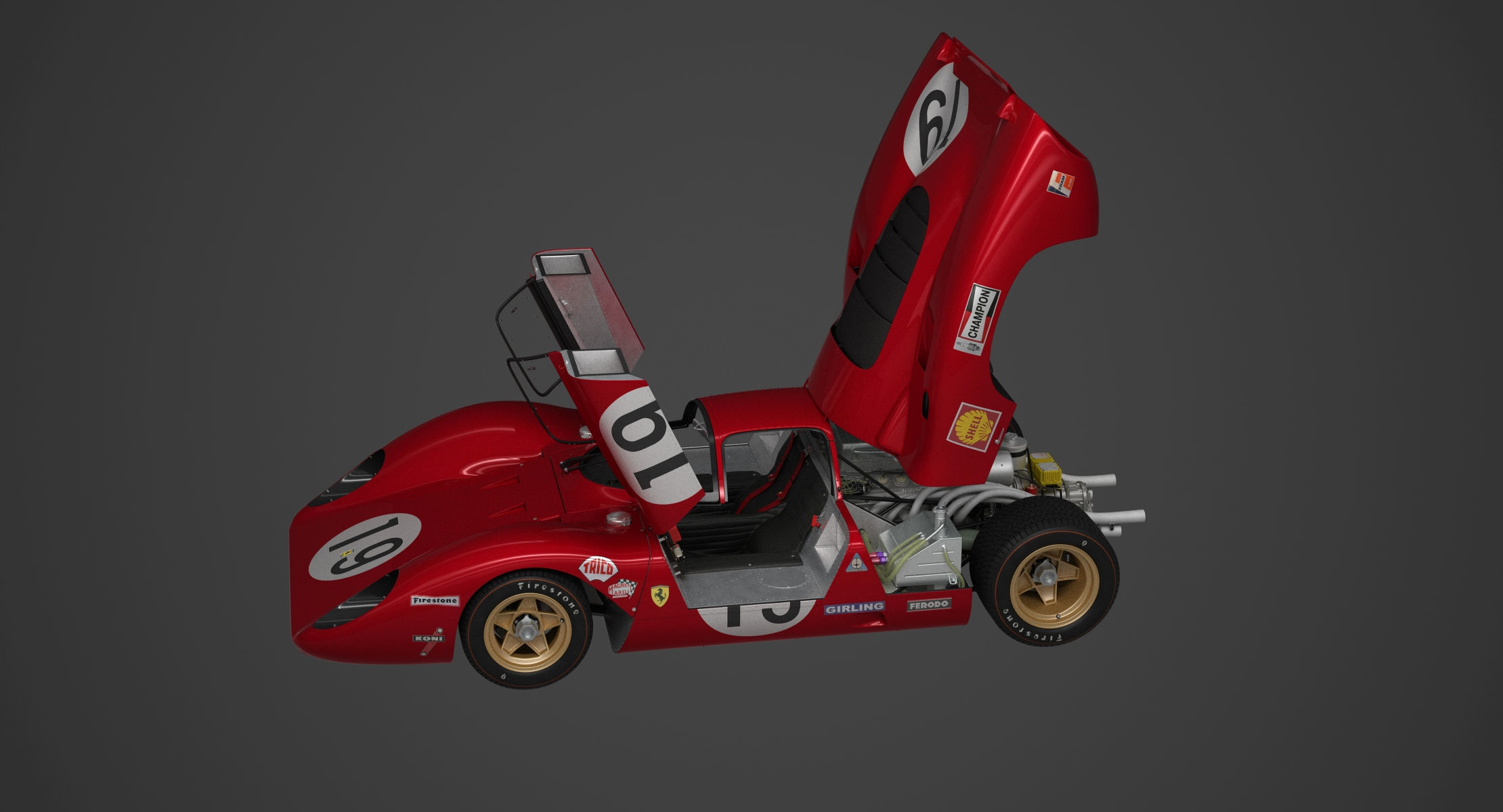 Ferrari 312 P Berlinetta 0868 - Classic 3D model_108