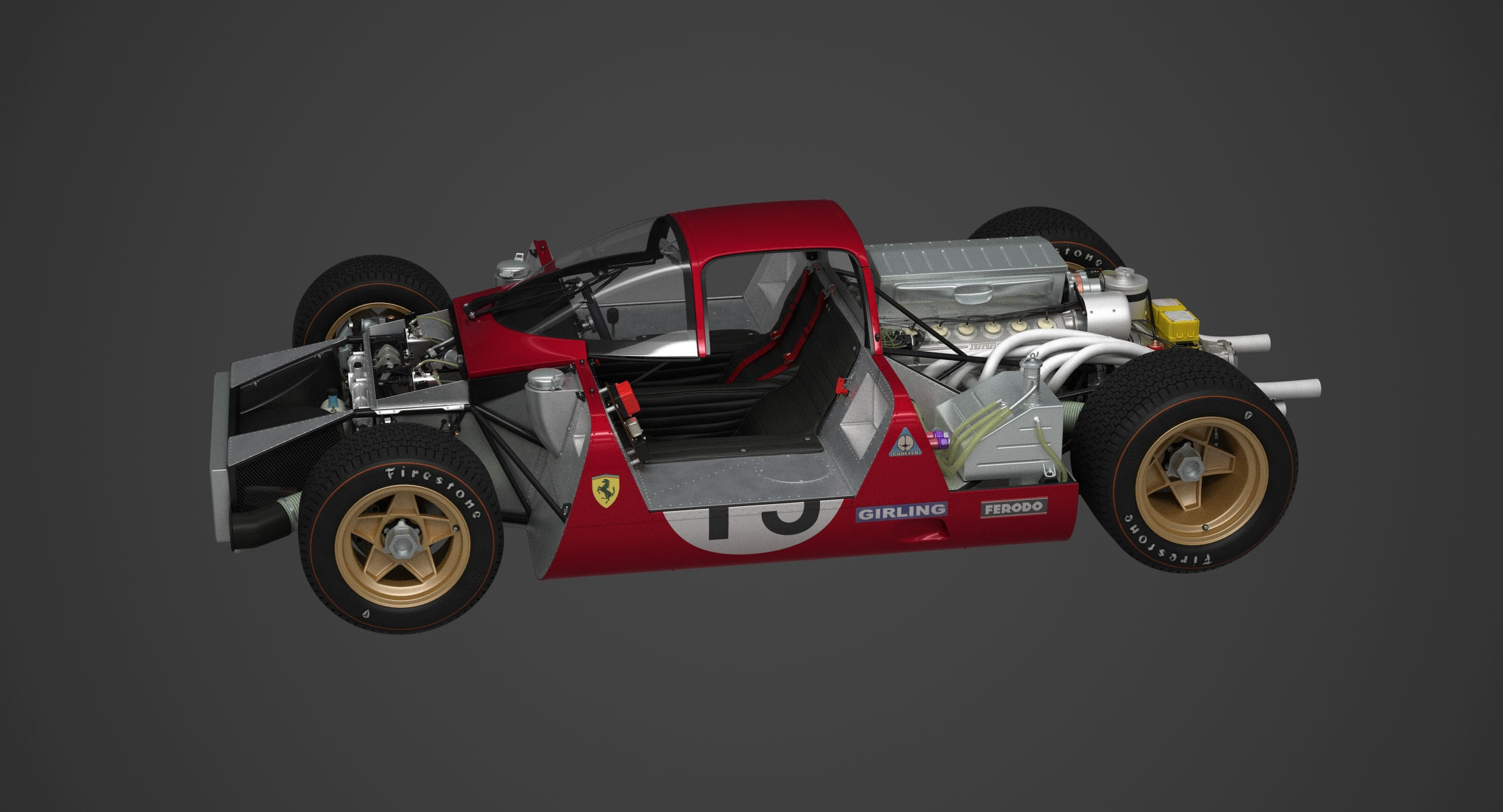 Ferrari 312 P Berlinetta 0868 - Classic 3D model_112