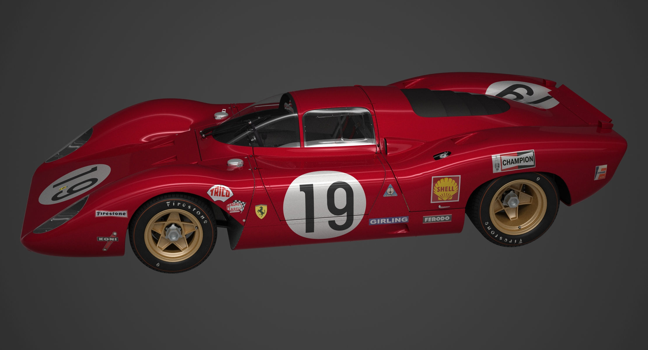 Ferrari 312 P Berlinetta 0868 - Classic 3D model_96