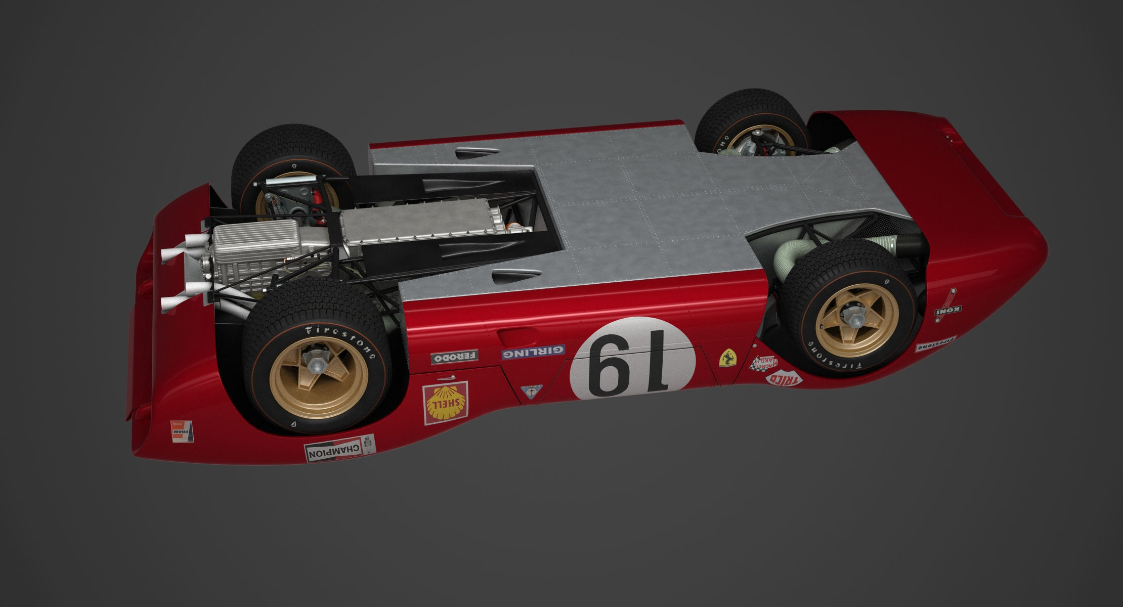 Ferrari 312 P Berlinetta 0868 - Classic 3D model_118
