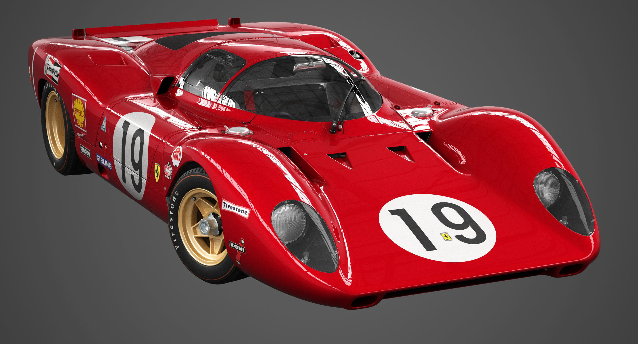 Ferrari 312 P Berlinetta 0868 - Classic 3D model_2