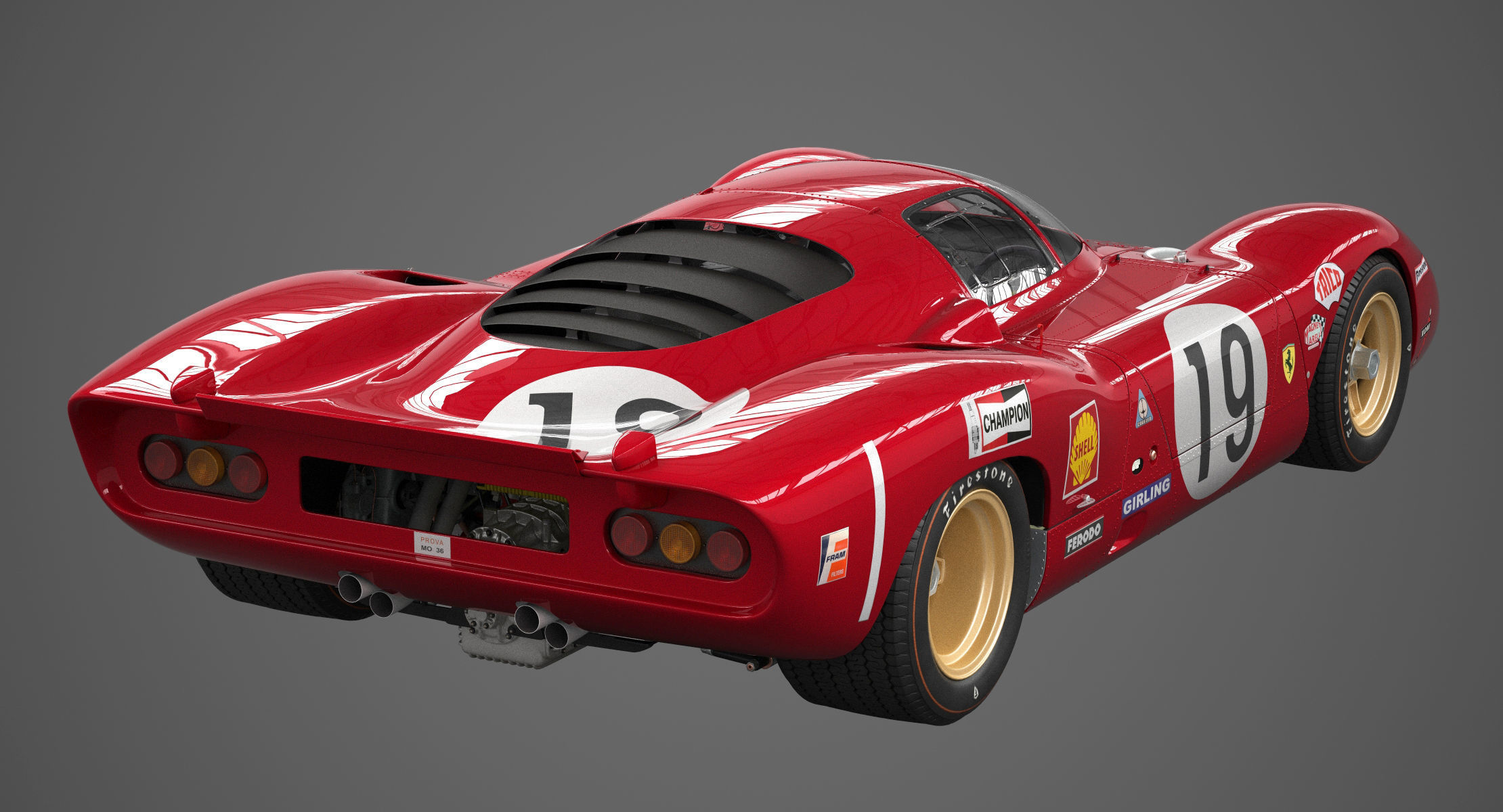 Ferrari 312 P Berlinetta 0868 - Classic 3D model_9