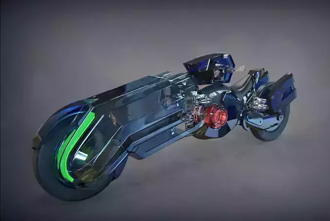 Dynasty futuristic motorcycle 3D model