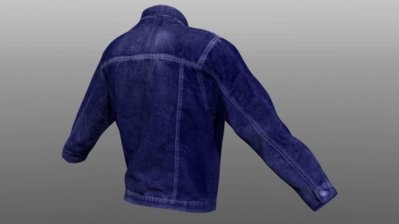 Jacket Jeans Closed low poly Low-poly 3D model_5