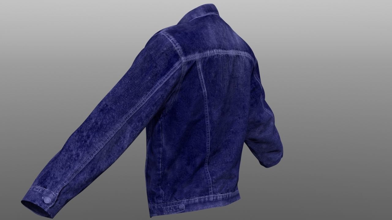 Jacket Jeans Closed low poly Low-poly 3D model_3