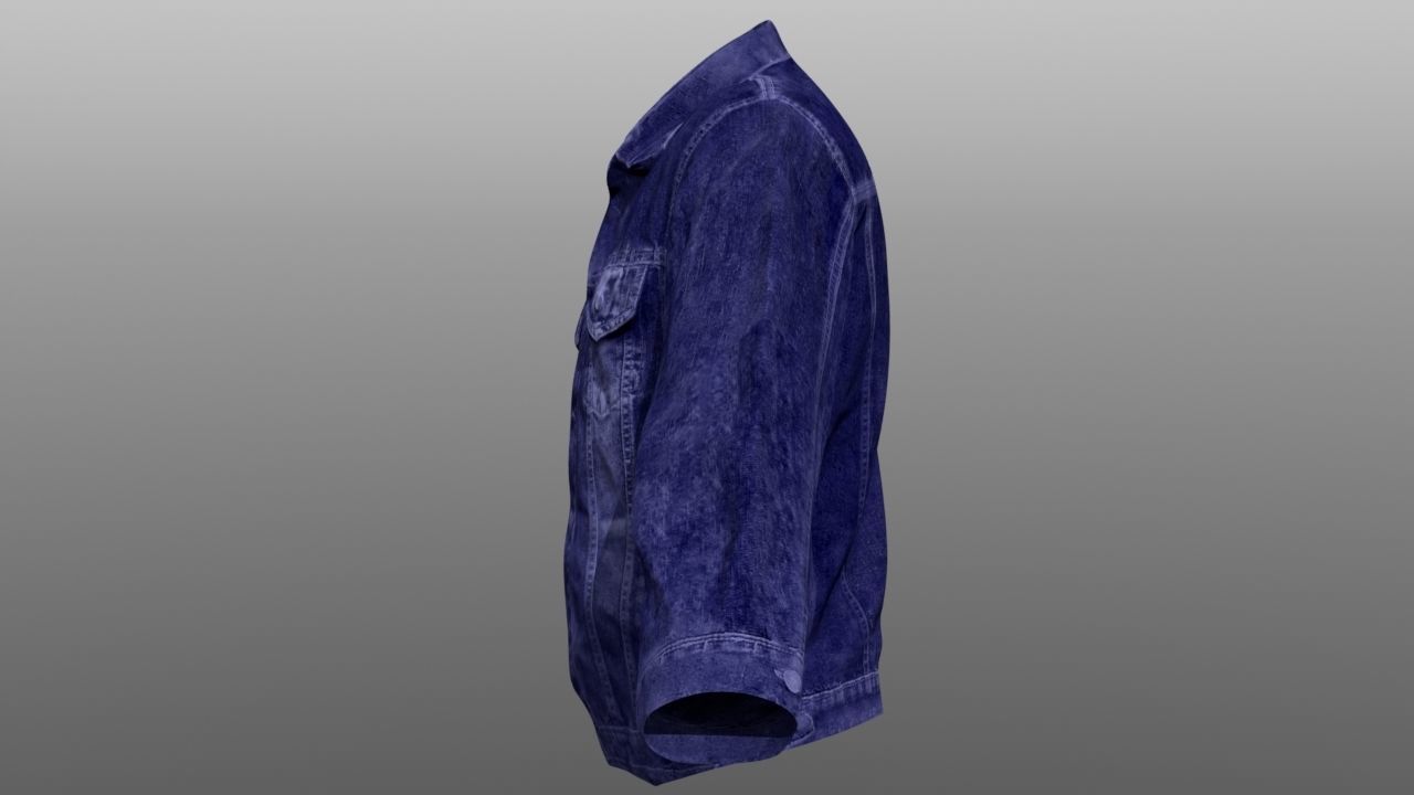 Jacket Jeans Closed low poly Low-poly 3D model_2