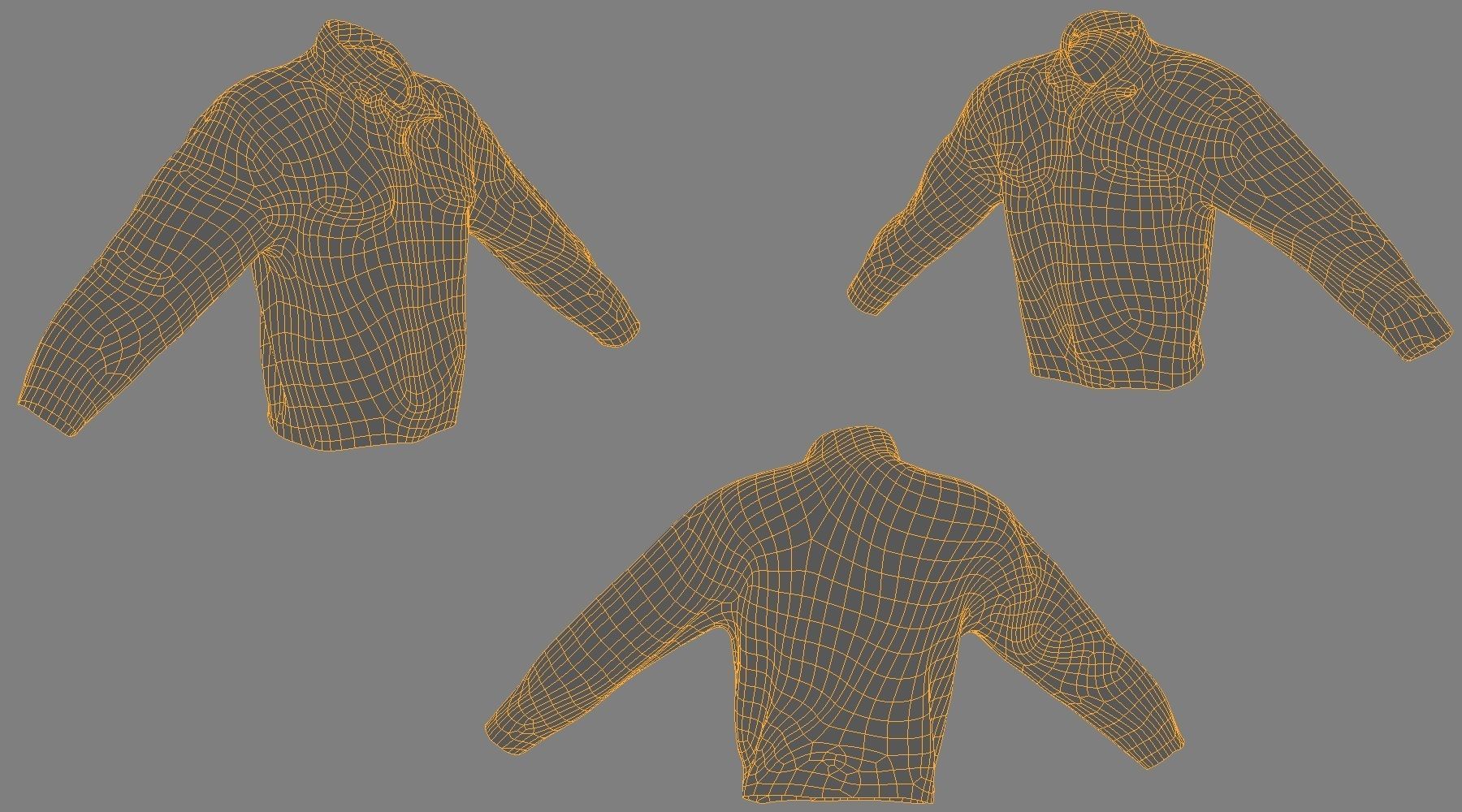 Jacket Jeans Closed low poly Low-poly 3D model_8