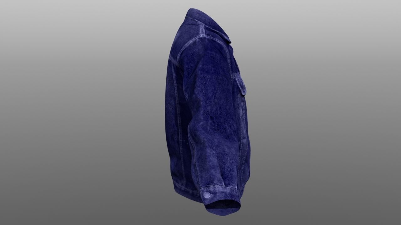 Jacket Jeans Closed low poly Low-poly 3D model_6