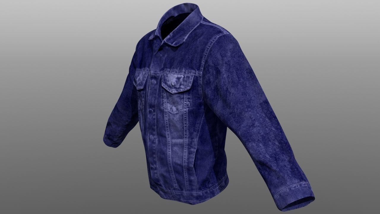 Jacket Jeans Closed low poly Low-poly 3D model_1