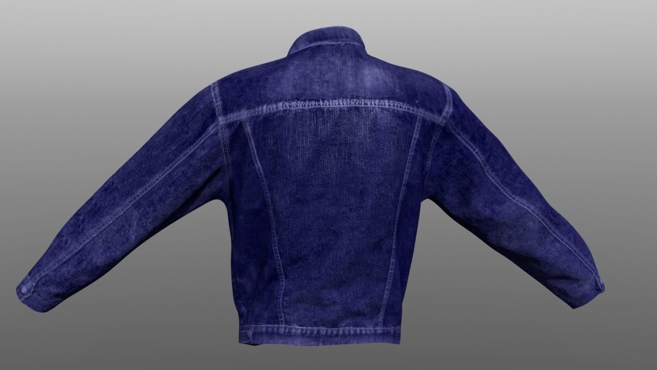 Jacket Jeans Closed low poly Low-poly 3D model_4