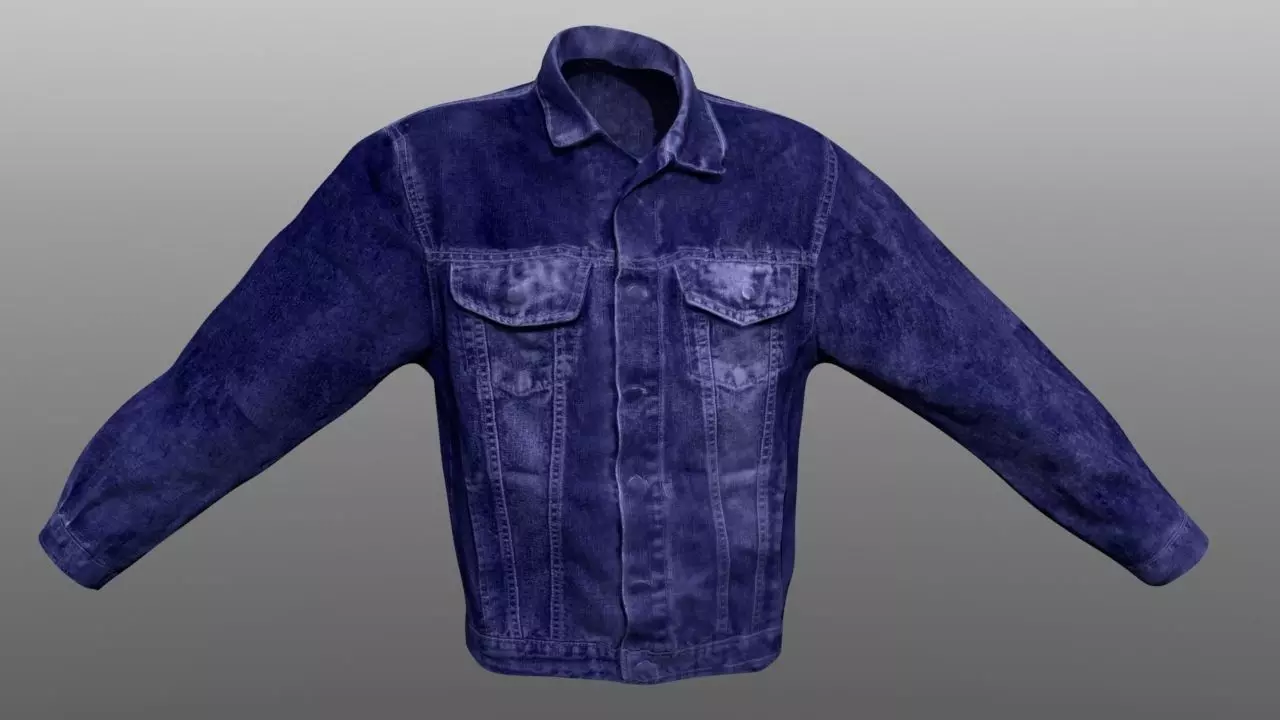Jacket Jeans Closed low poly Low-poly 3D model_0