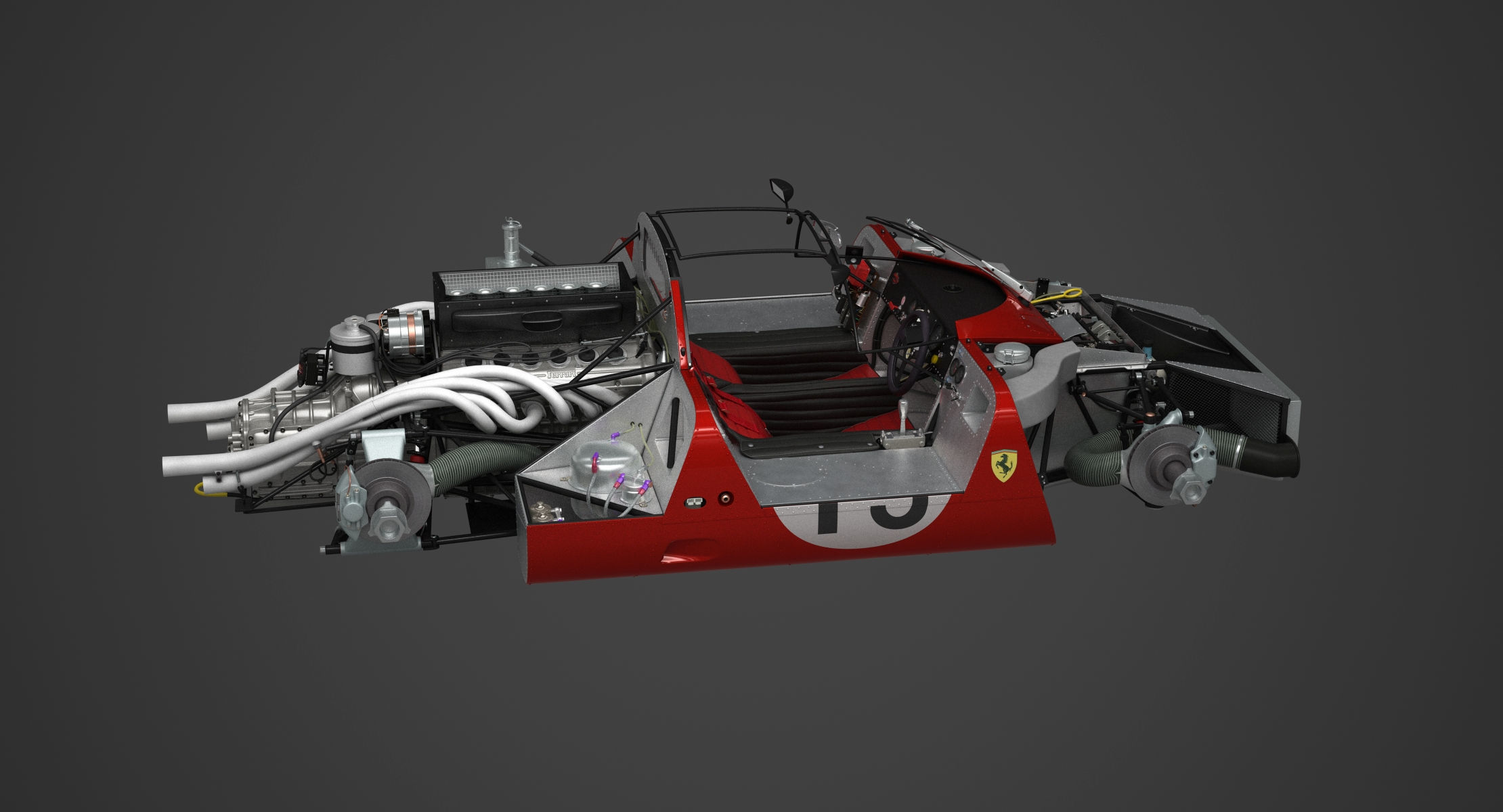 Ferrari 312 P Berlinetta 0868 - Modern 3D model_111