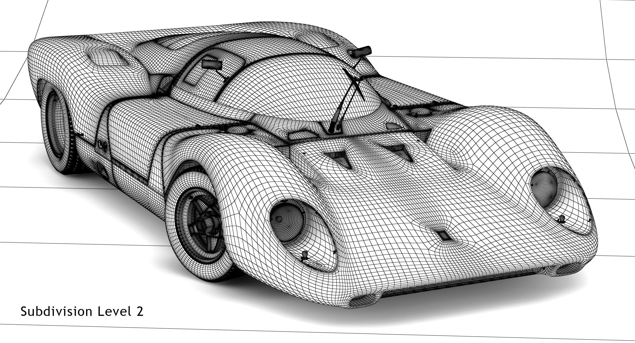 Ferrari 312 P Berlinetta 0868 - Modern 3D model_86