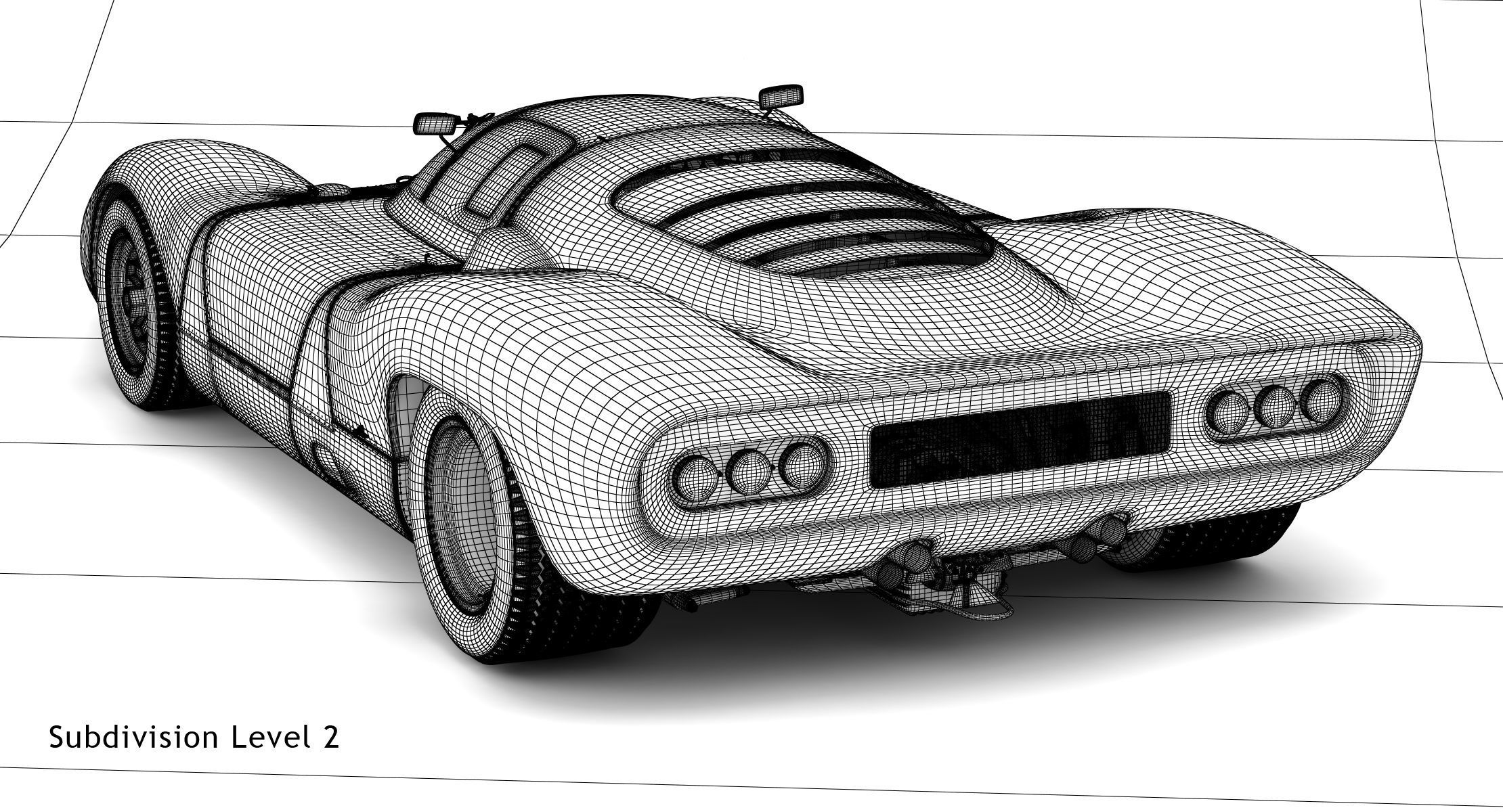 Ferrari 312 P Berlinetta 0868 - Modern 3D model_91