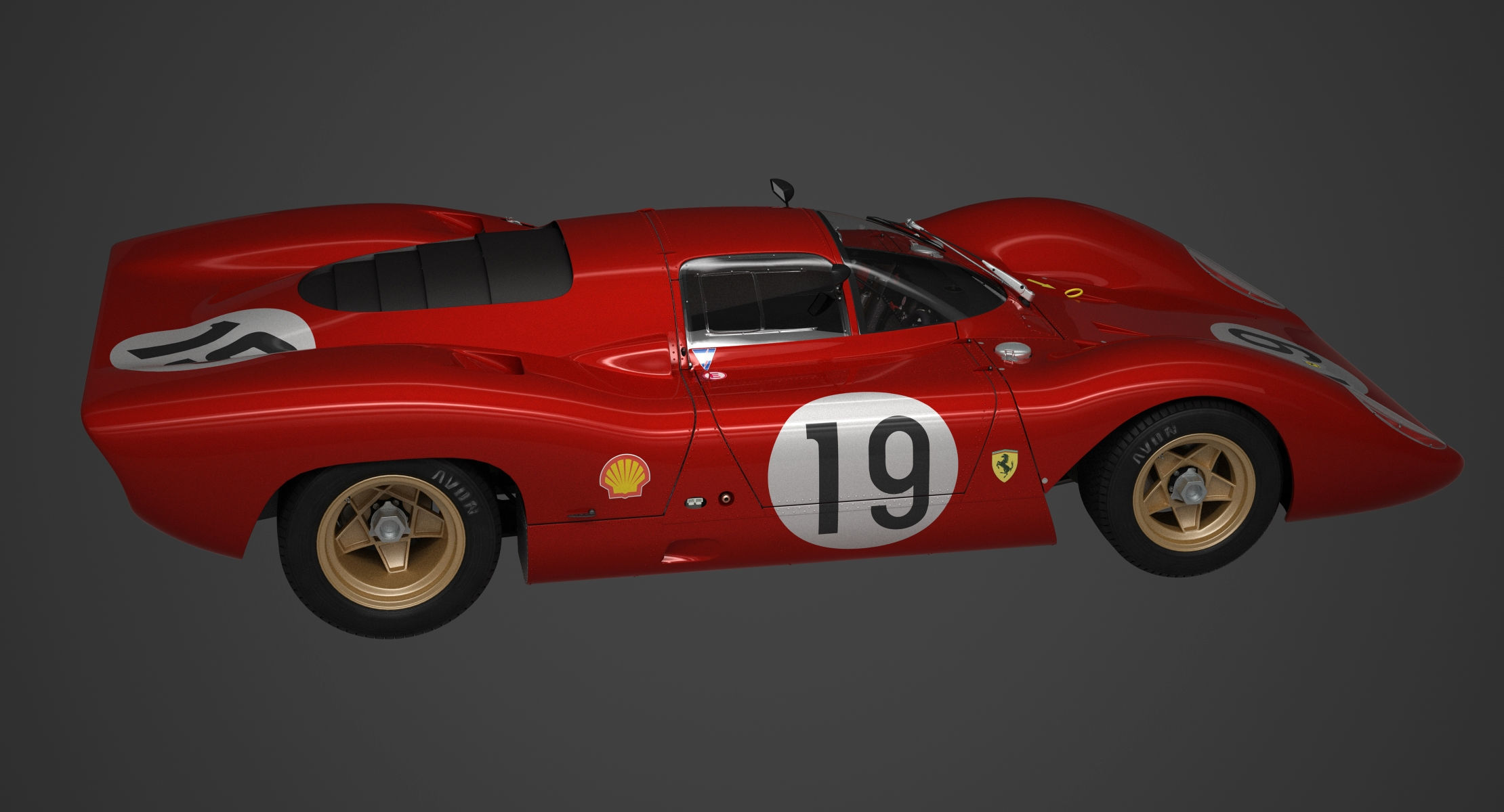 Ferrari 312 P Berlinetta 0868 - Modern 3D model_95