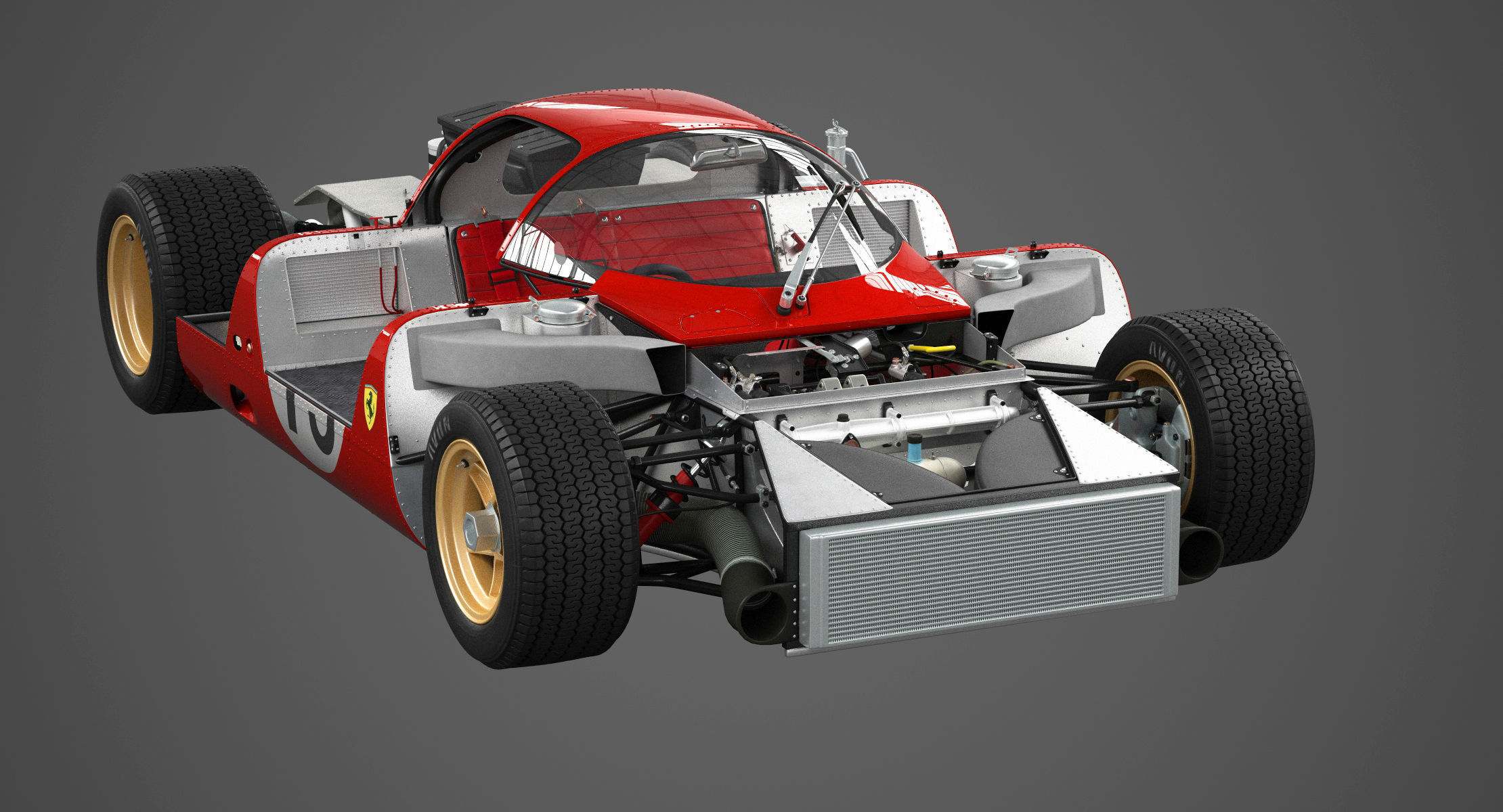 Ferrari 312 P Berlinetta 0868 - Modern 3D model_6