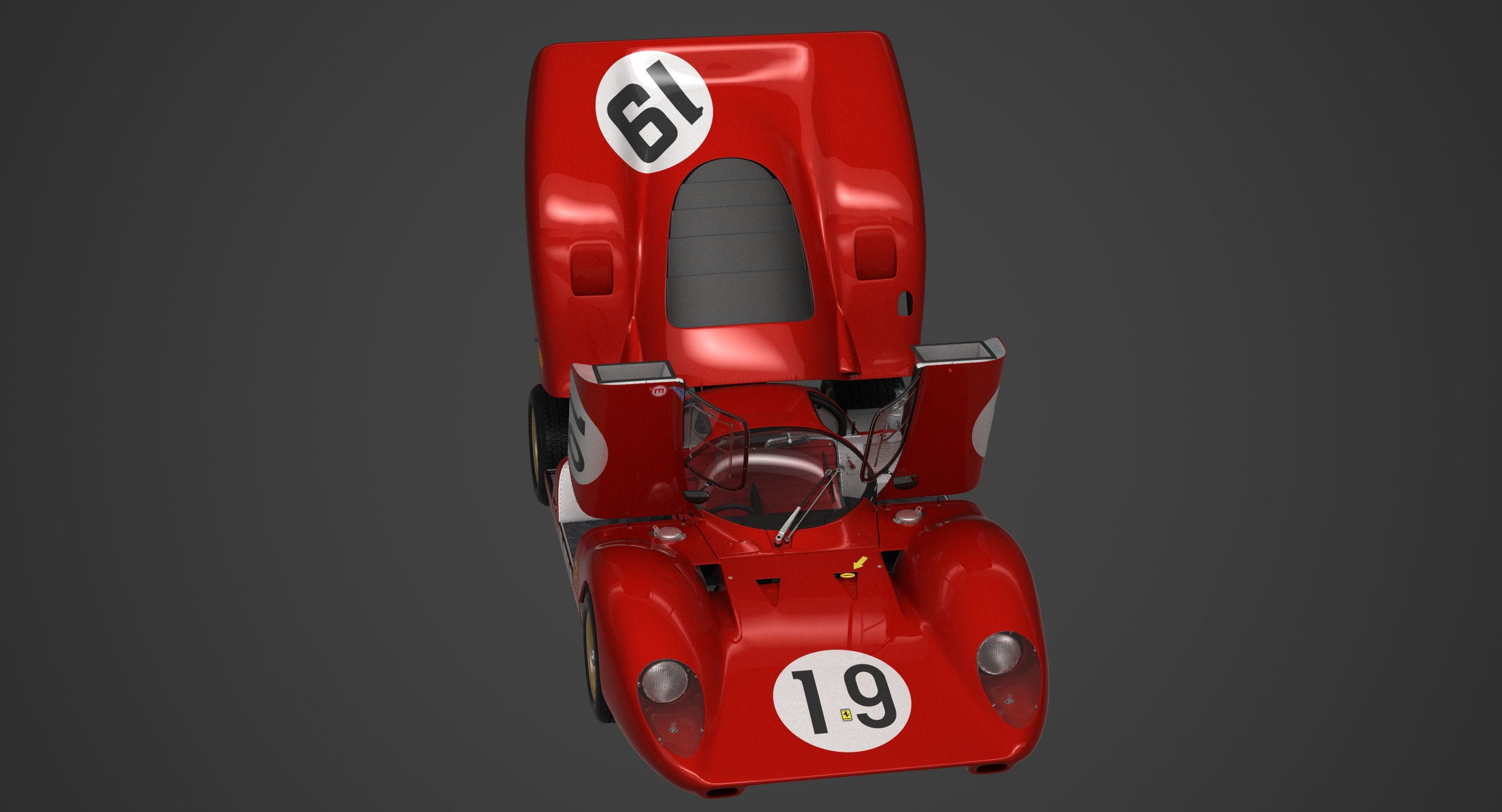Ferrari 312 P Berlinetta 0868 - Modern 3D model_106
