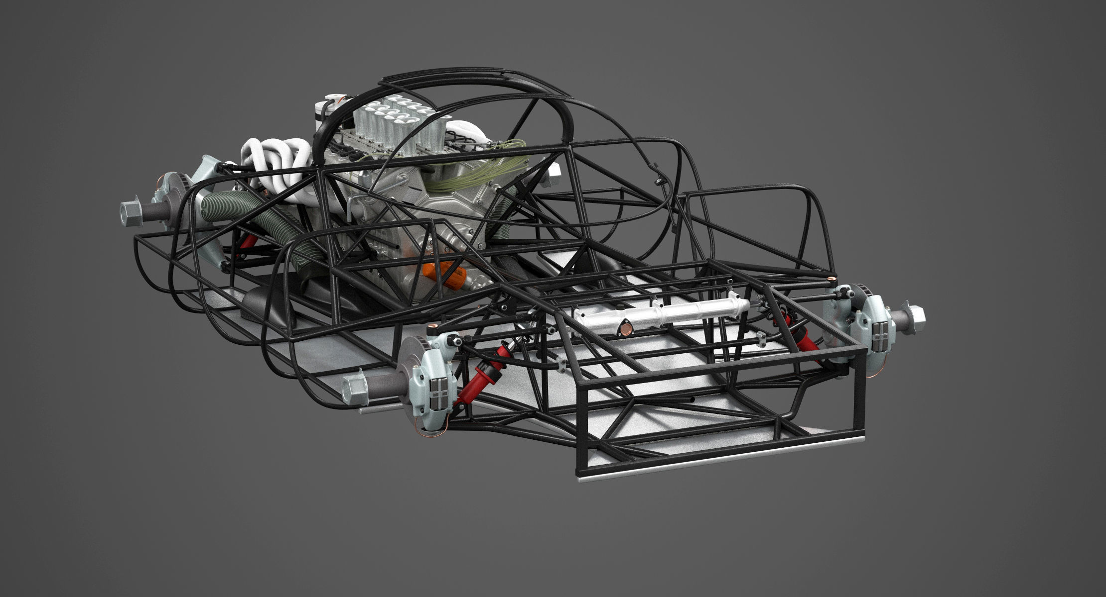 Ferrari 312 P Berlinetta 0868 - Modern 3D model_7