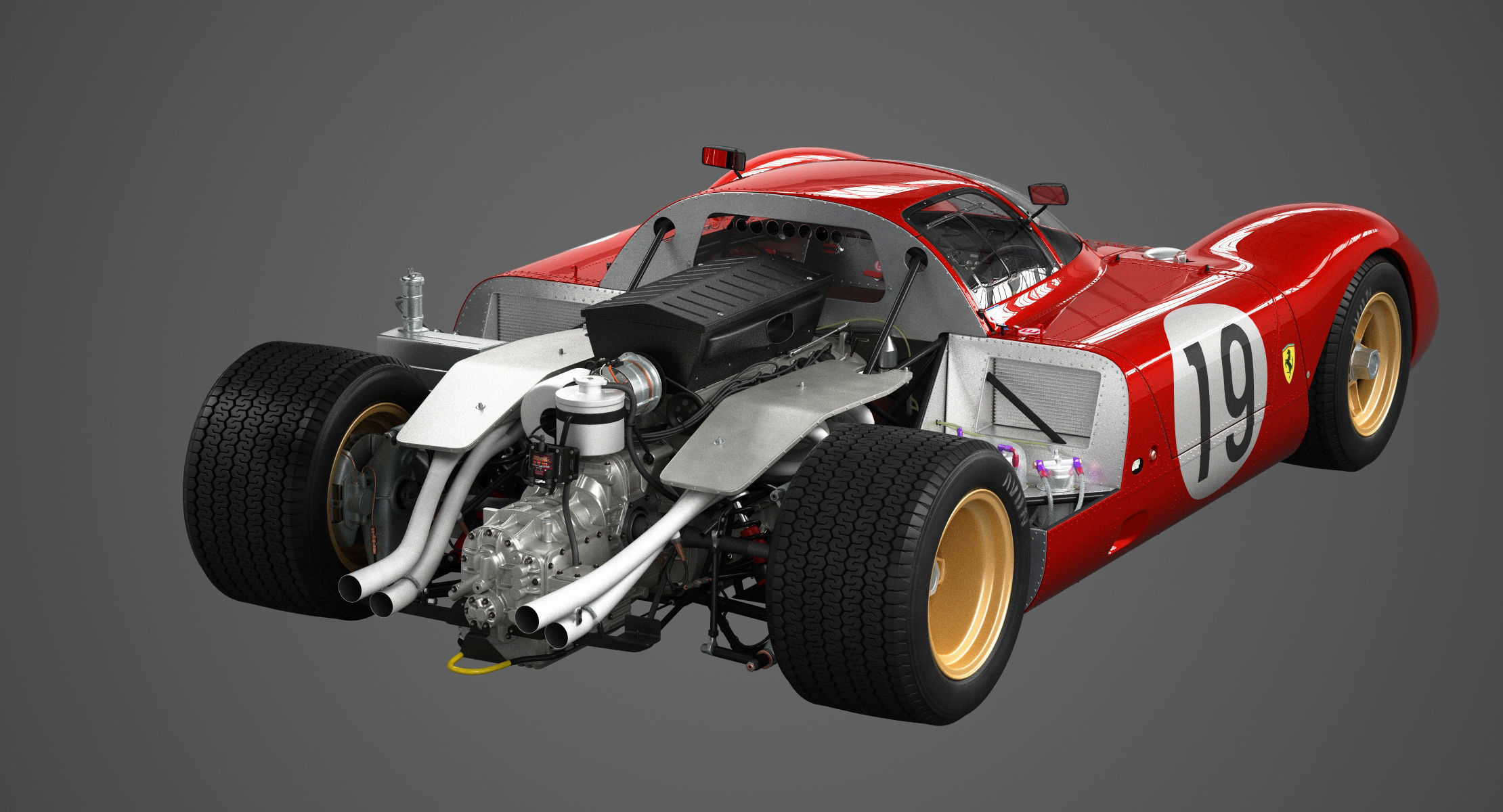 Ferrari 312 P Berlinetta 0868 - Modern 3D model_11