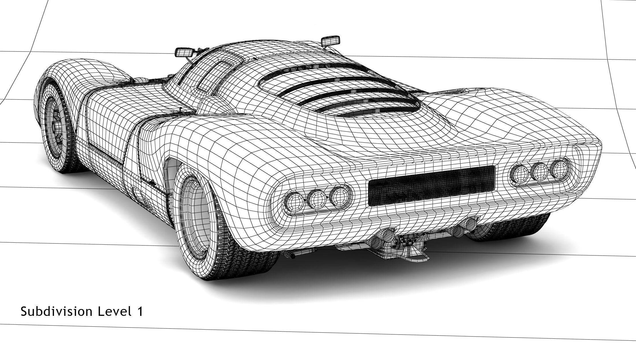 Ferrari 312 P Berlinetta 0868 - Modern 3D model_90