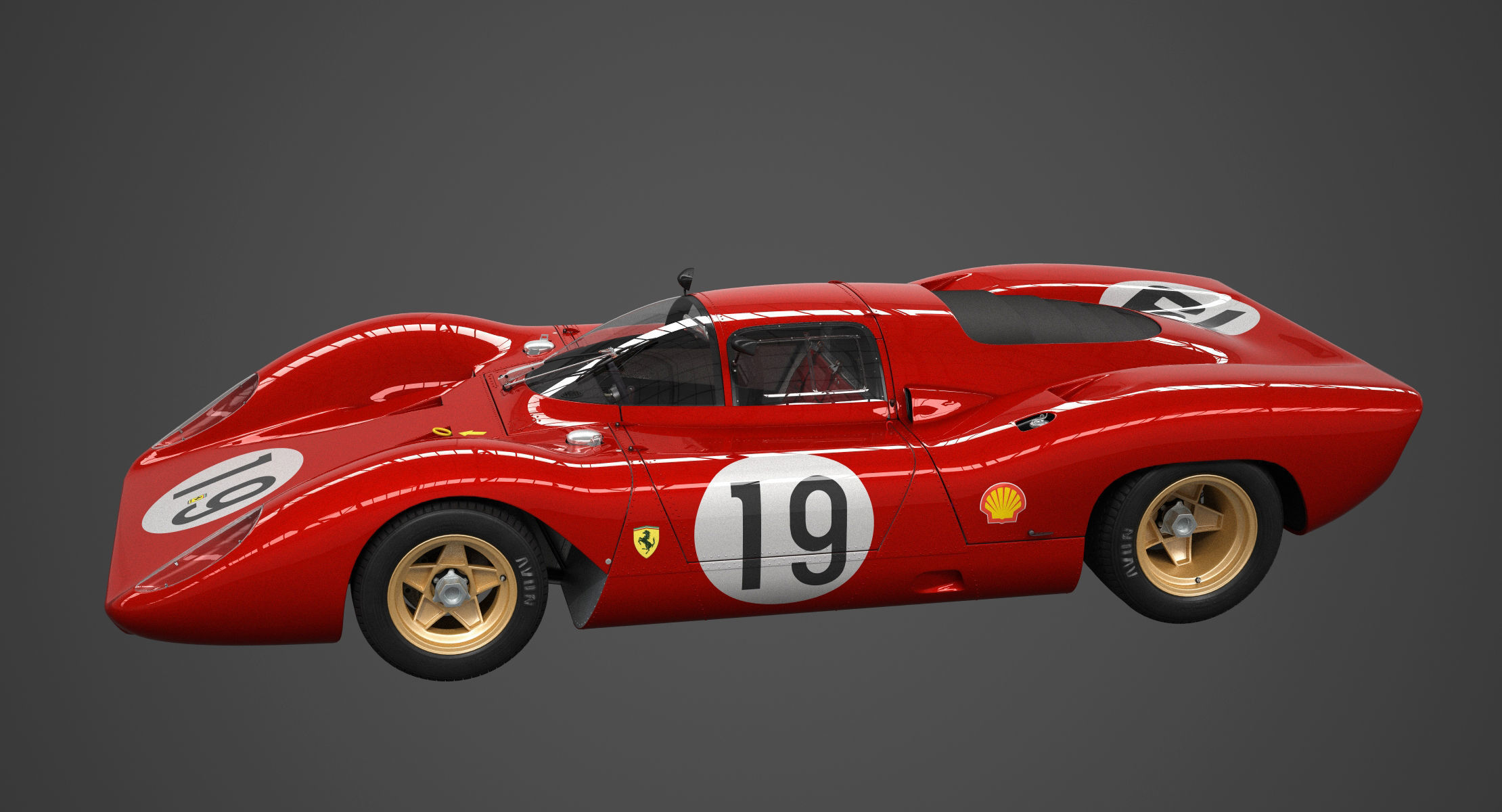 Ferrari 312 P Berlinetta 0868 - Modern 3D model_13