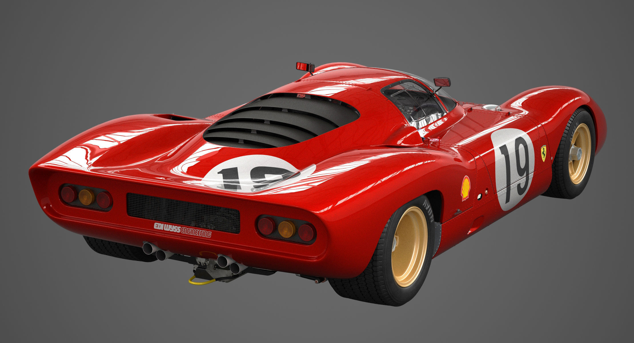 Ferrari 312 P Berlinetta 0868 - Modern 3D model_9