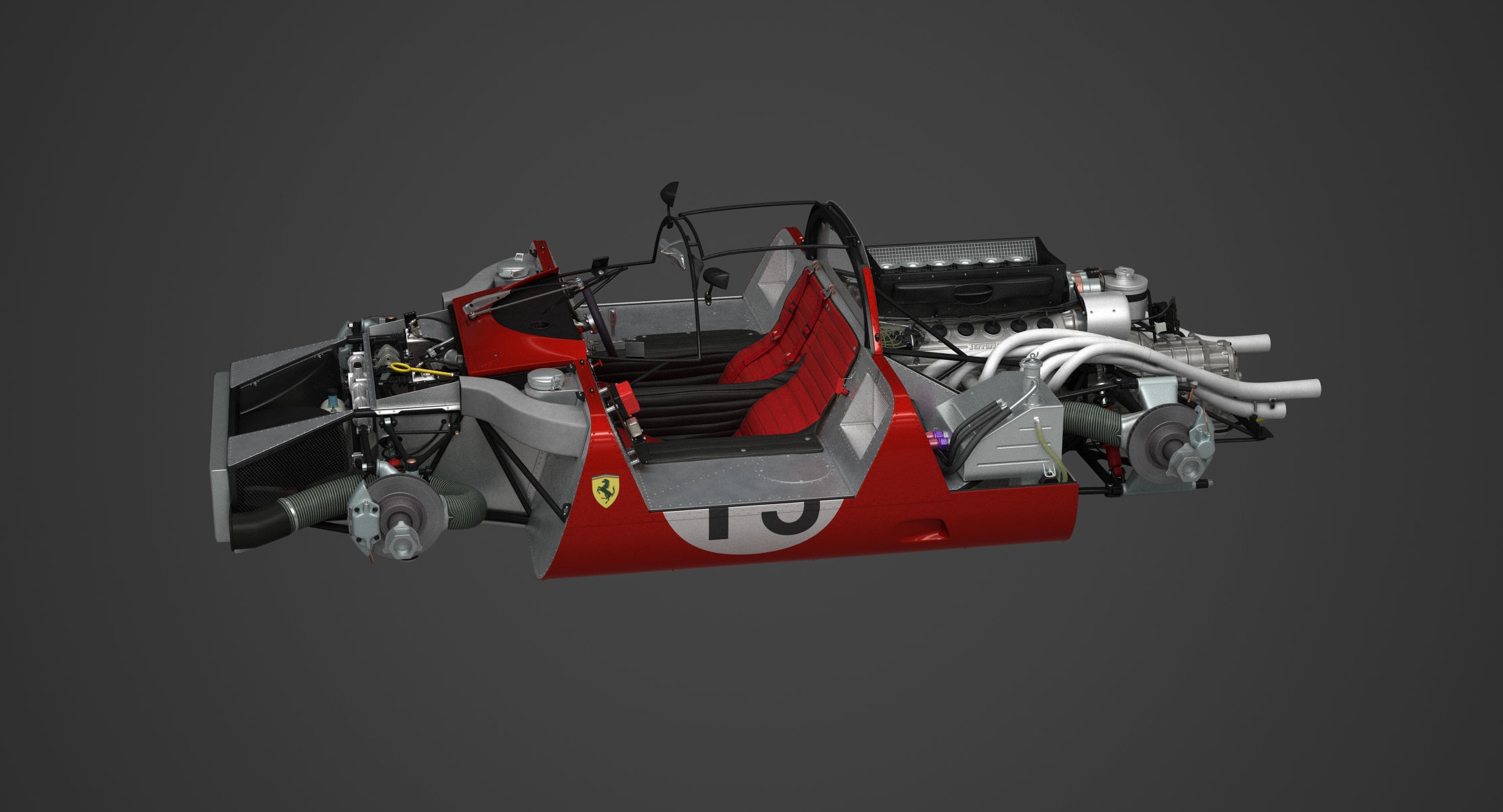 Ferrari 312 P Berlinetta 0868 - Modern 3D model_113