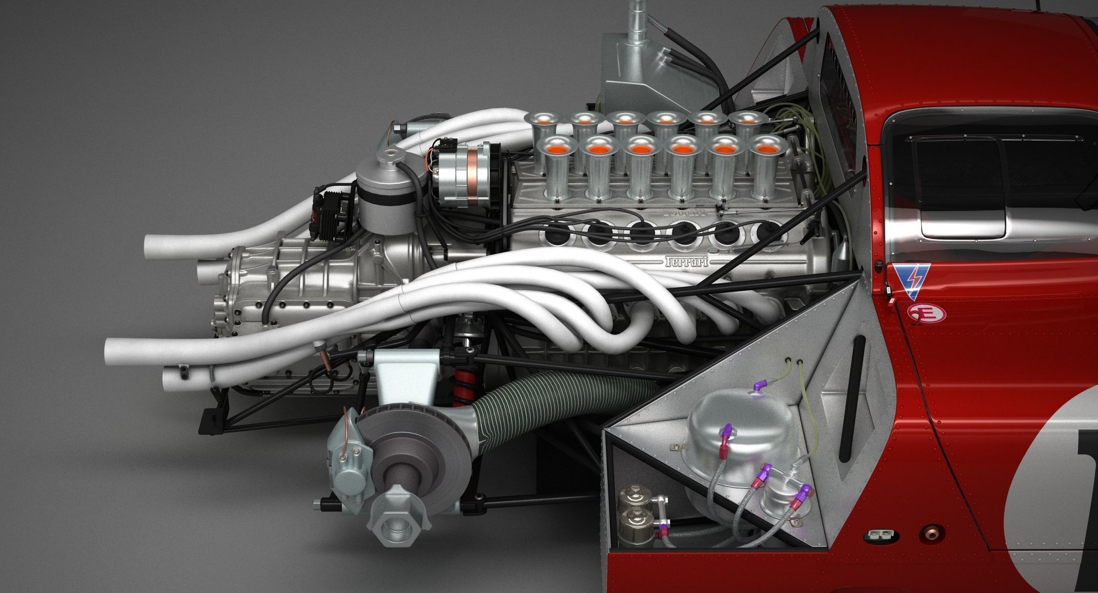 Ferrari 312 P Berlinetta 0868 - Modern 3D model_141