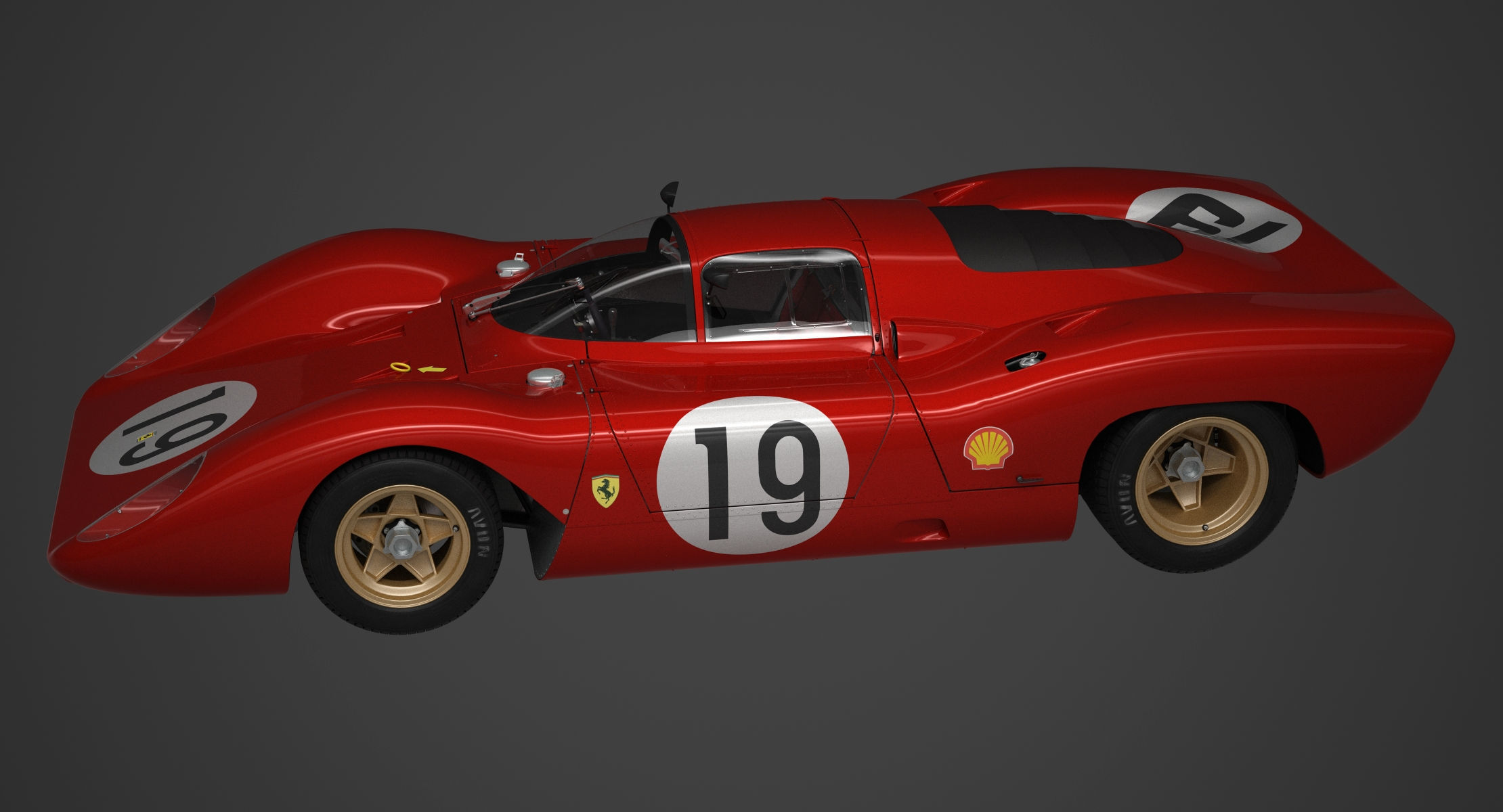 Ferrari 312 P Berlinetta 0868 - Modern 3D model_97