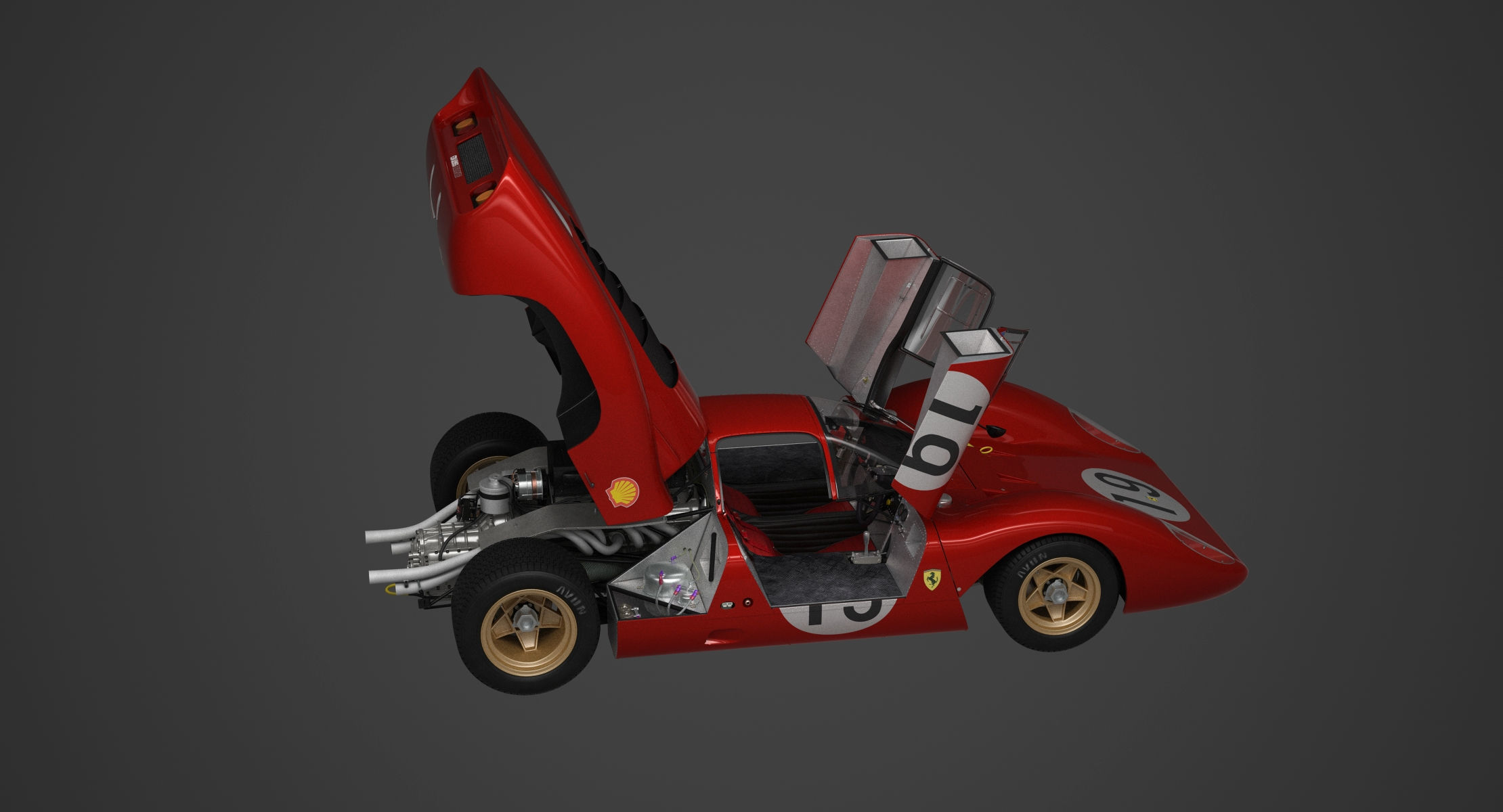 Ferrari 312 P Berlinetta 0868 - Modern 3D model_107