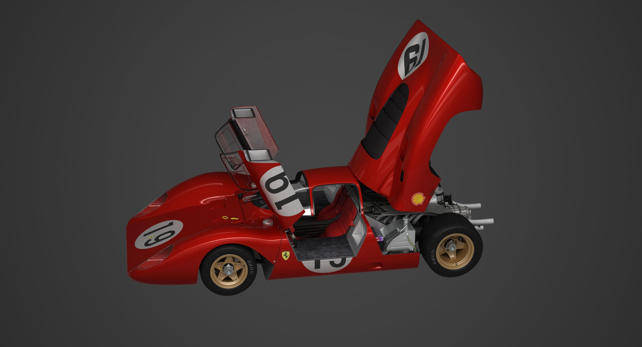 Ferrari 312 P Berlinetta 0868 - Modern 3D model_109