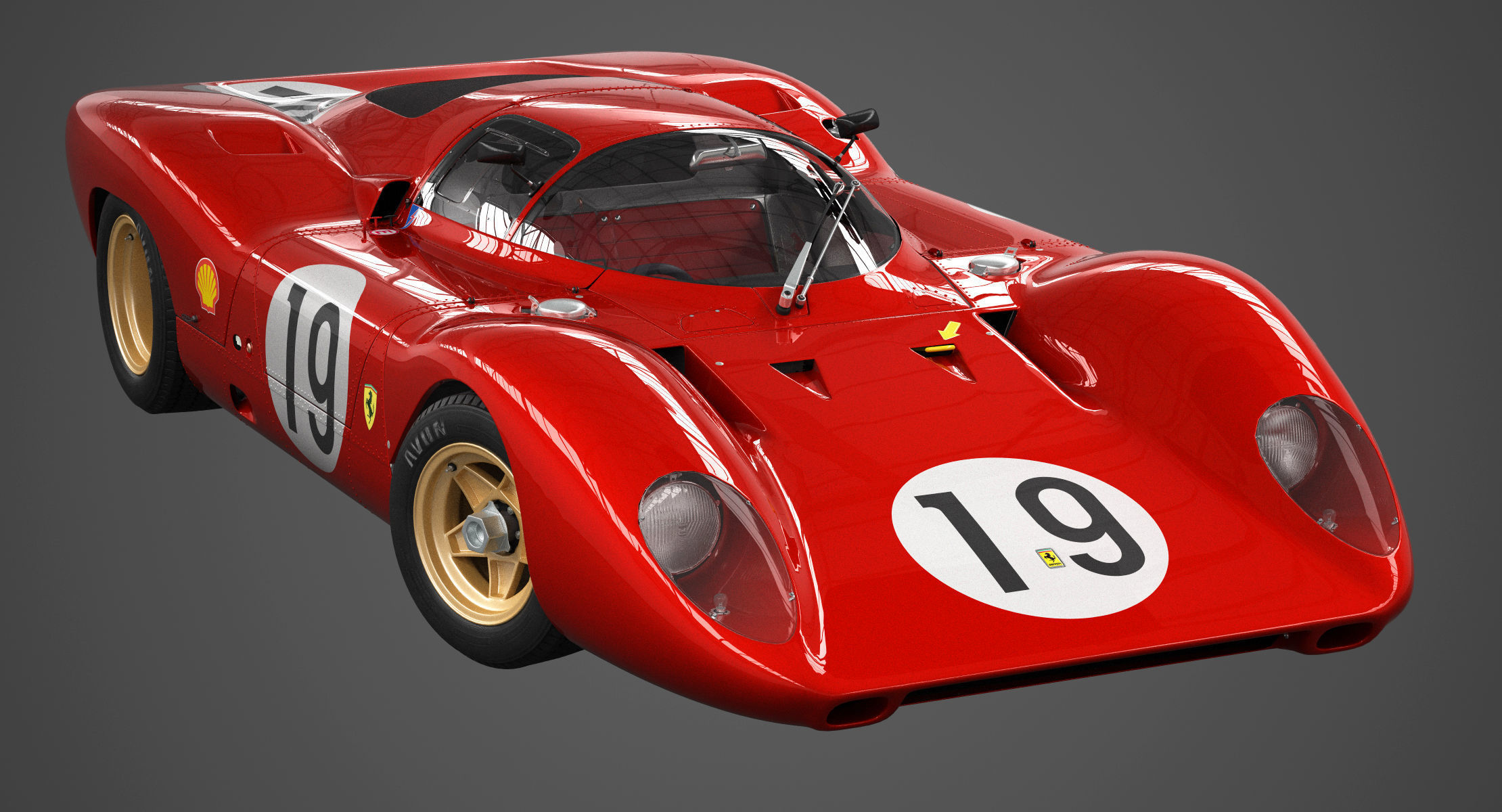 Ferrari 312 P Berlinetta 0868 - Modern 3D model_2