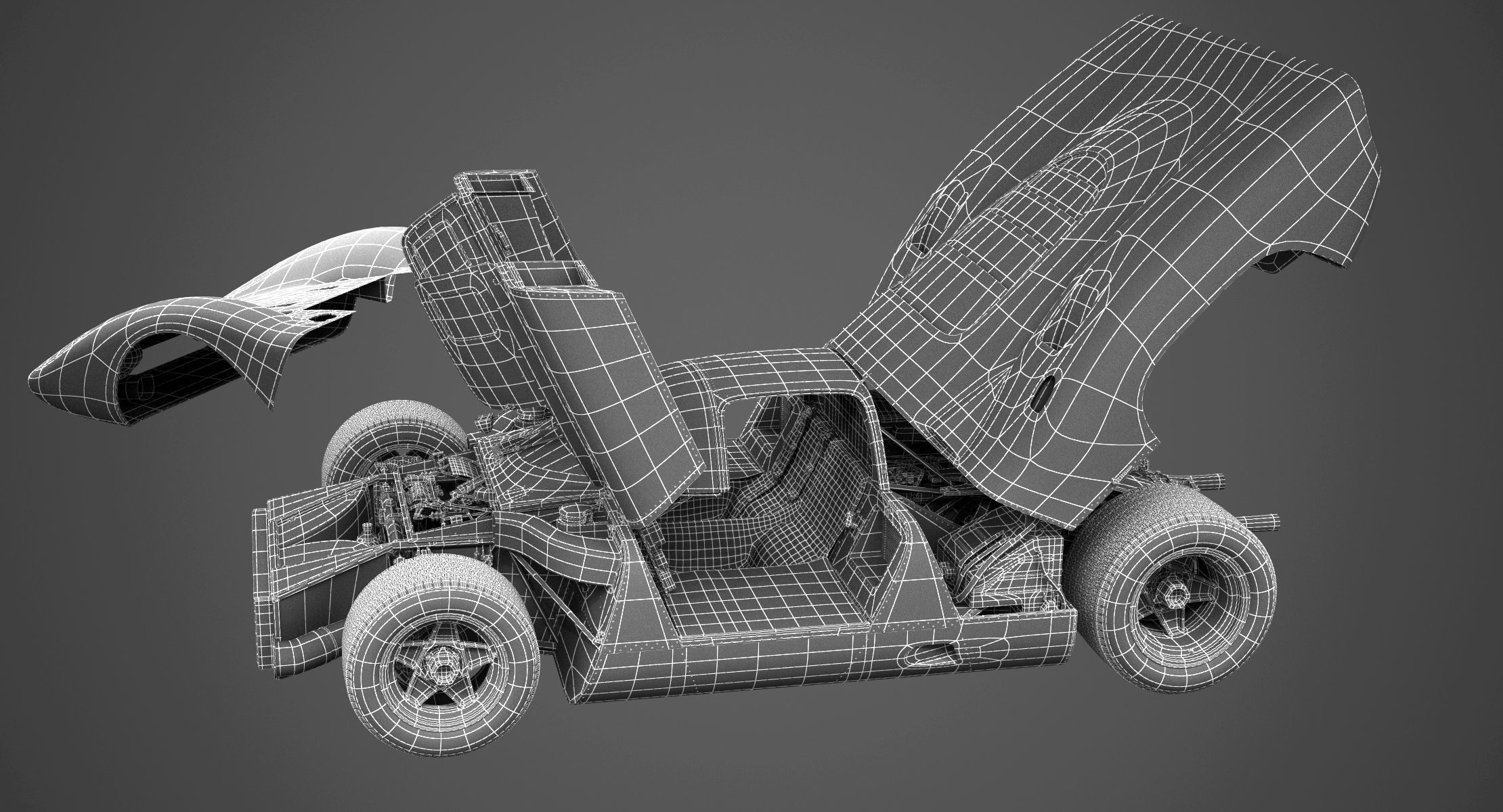 Ferrari 312 P Berlinetta 0868 - Modern 3D model_16