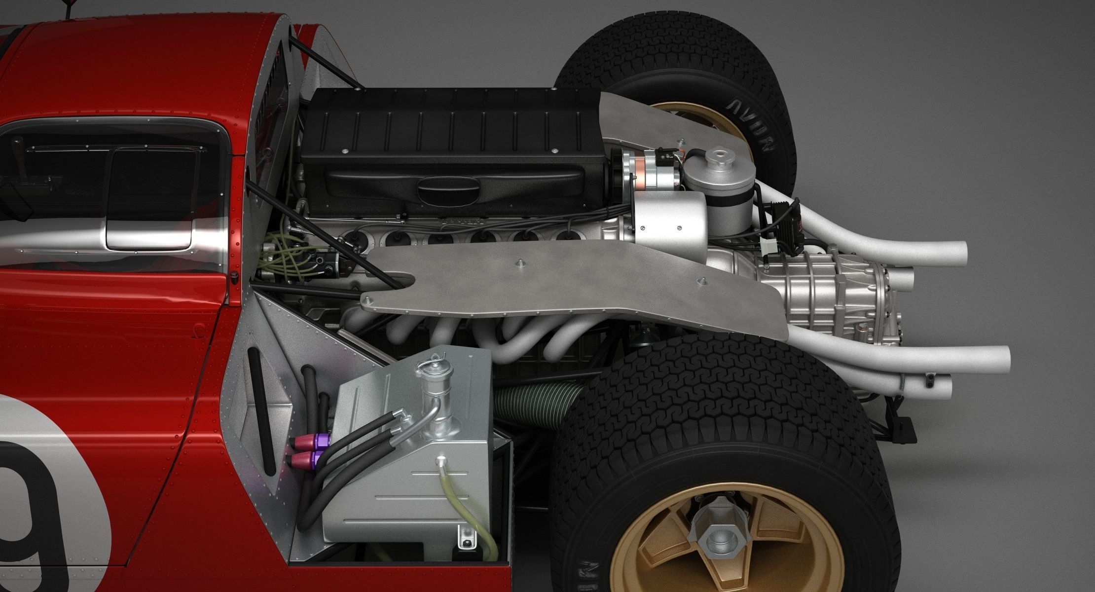Ferrari 312 P Berlinetta 0868 - Modern 3D model_135