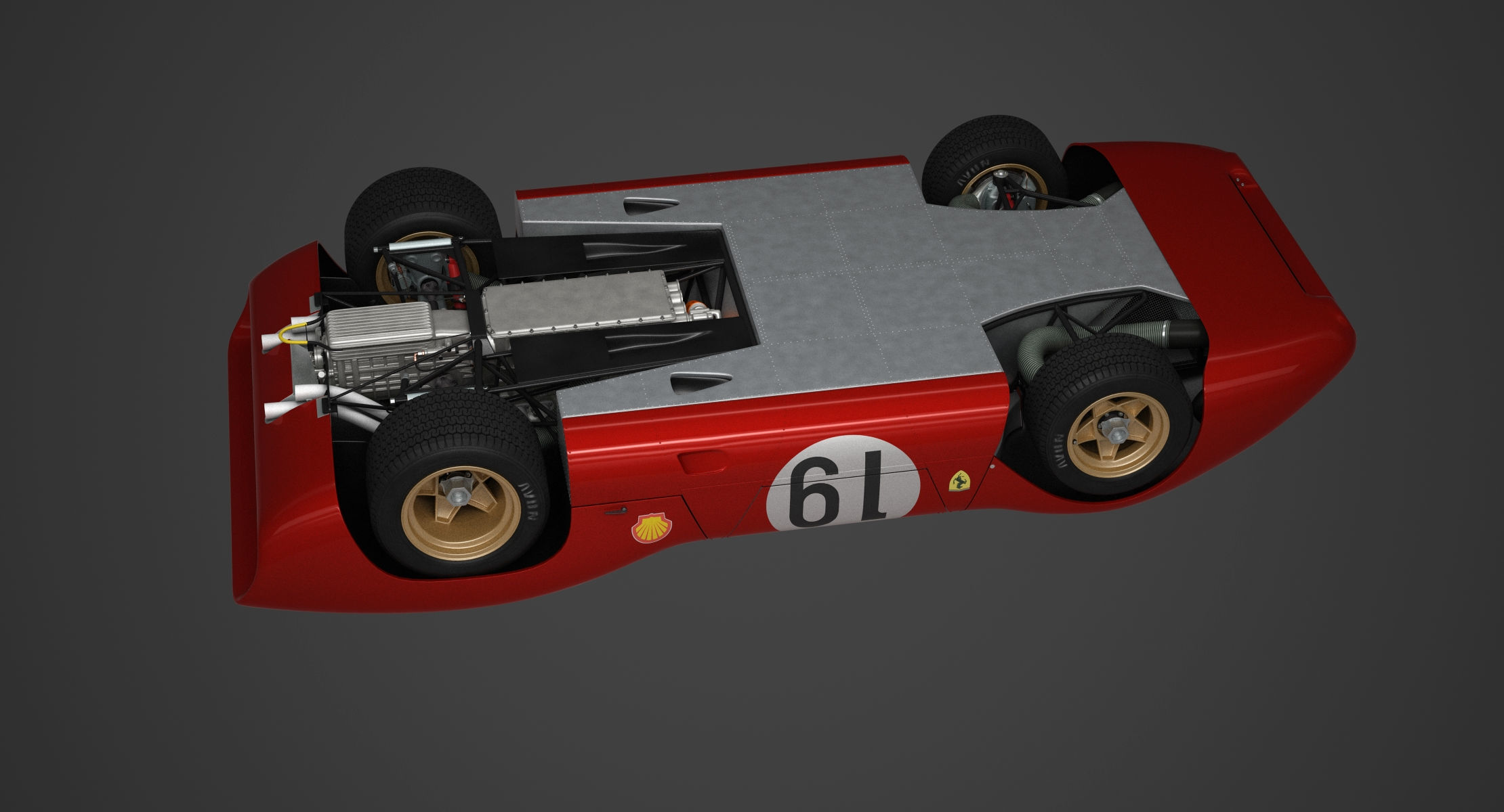 Ferrari 312 P Berlinetta 0868 - Modern 3D model_119