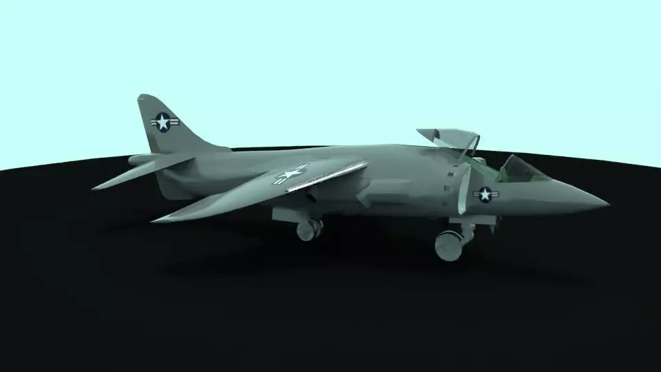 Harrier fighter jet 3D model