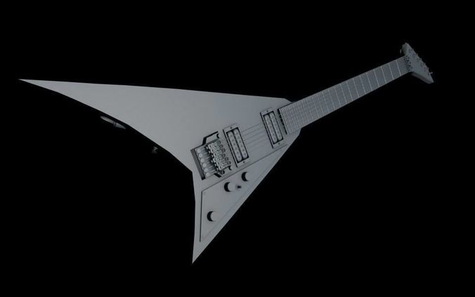 Jackson RR3 Guitar Low-poly 3D model