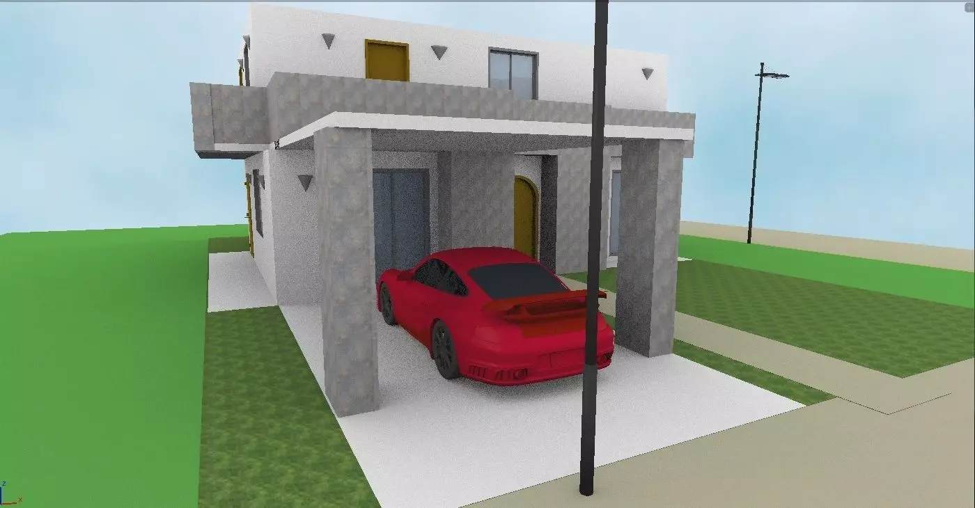 Condominium House Low-poly 3D model