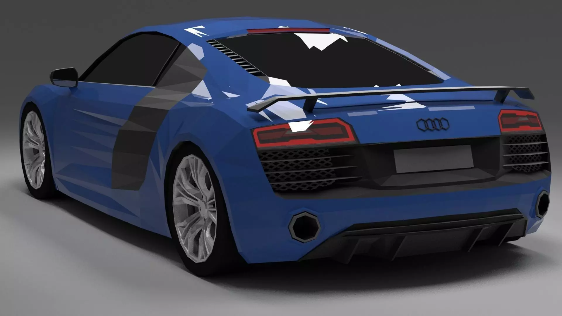 Audi R8 low poly Free 3D model_0