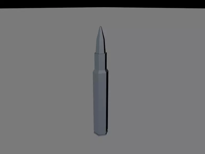 AK47 - 7-62mm Bullet Low-poly 3D model_0